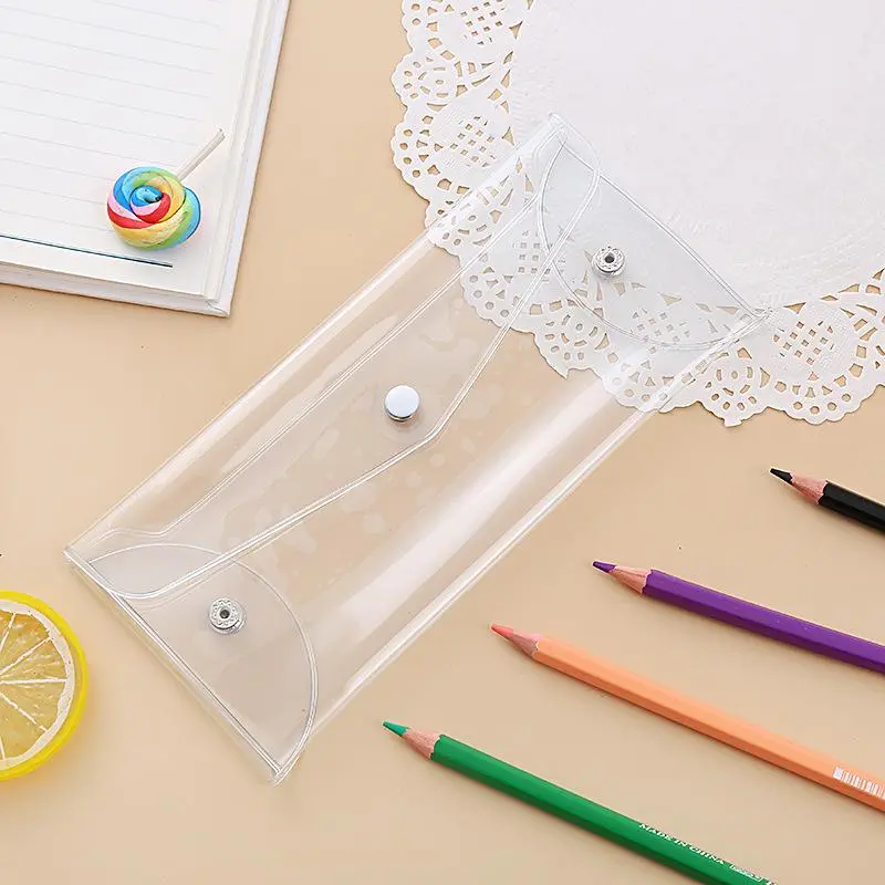 Transparent white pencil case