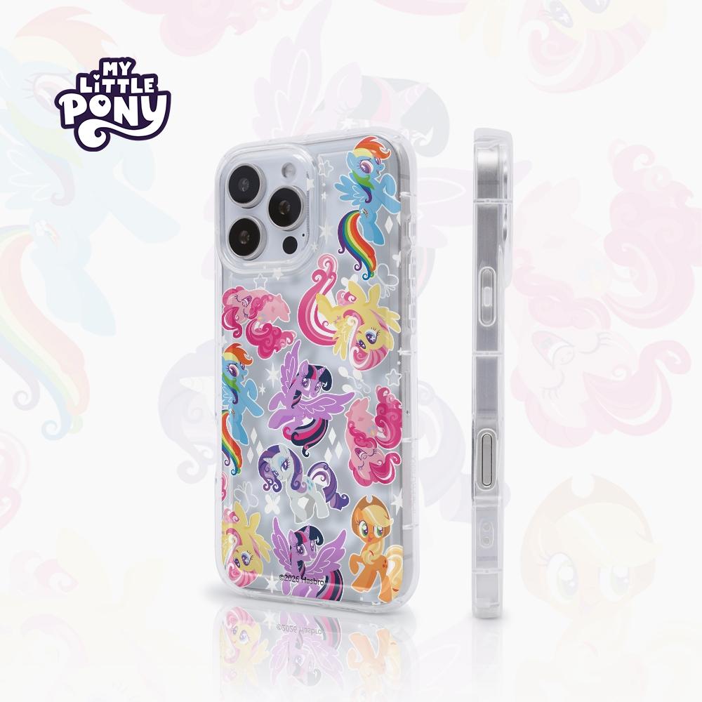 Official My Little Pony Phone Case, Cartoon Animated Girl Heart Rainbow Design, Protective Transparent Cover for Samsung Galaxy & Apple iPhone Series Accessories