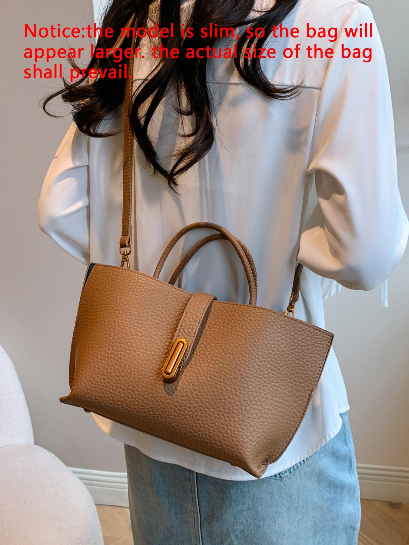 25 fall&winter Women's Elegant Solid Color Handbag, Fashionable Crossbody Bag for Daily Used, Casual Trendy Versatile High-quality Daily Commuting Bag