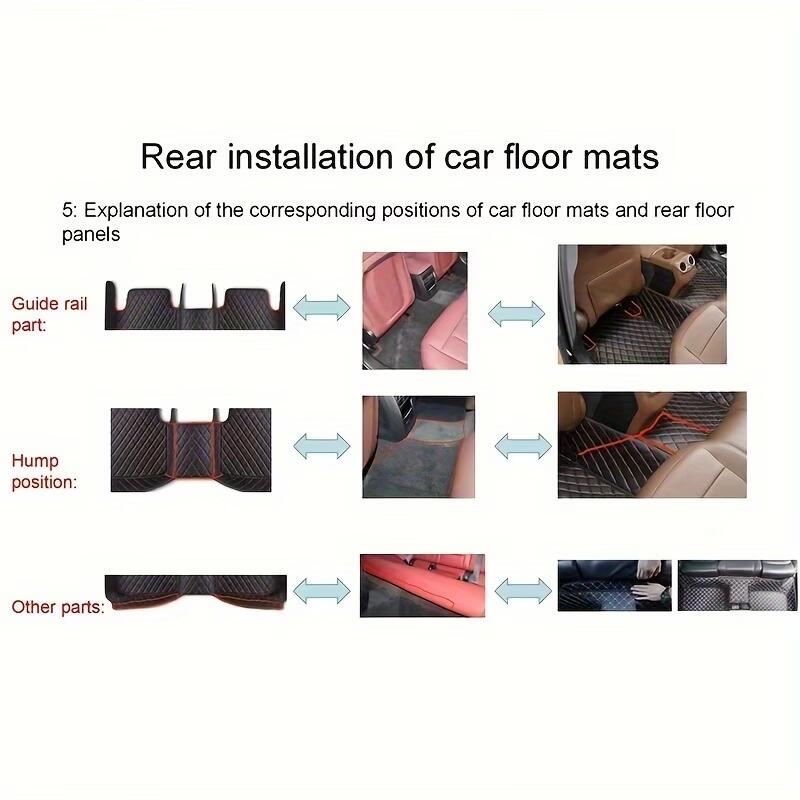 For BYD Seal 06 EV/DM-i PU leather left-hand drive car floor mat, 360 degree protection, car interior accessories, suitable for heavy weather, quick disassembly, cleaning and installation for daily use Automotive floor mats