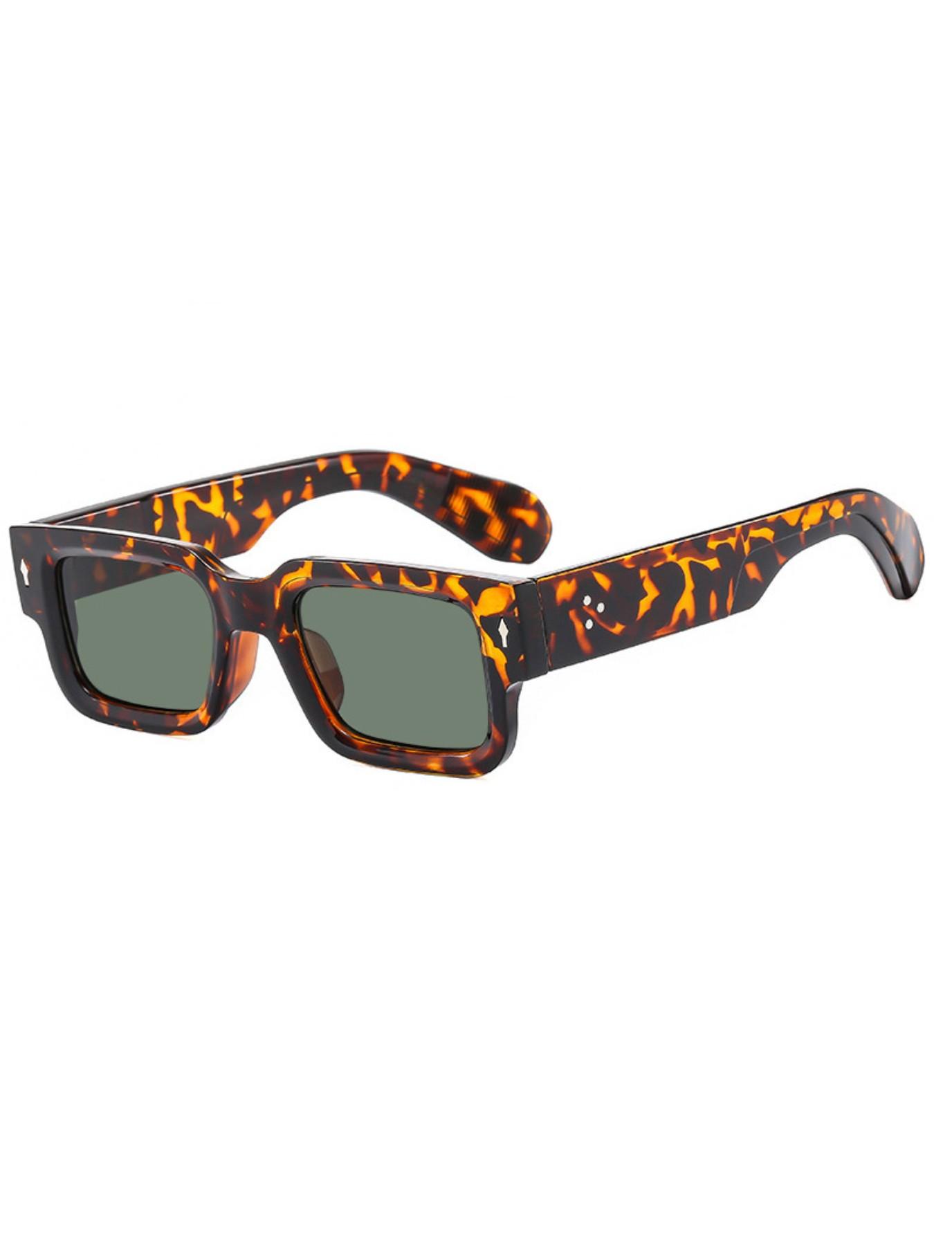 6Pcs Fashion Classic Square Frame Sunglasses, Trendy Stylish Sunglasses for Men & Women, Trendy Casual Sunglasses, Suitable for Parties, Travel, Business & Outdoor Activities, Ideal Gift, Photo Props