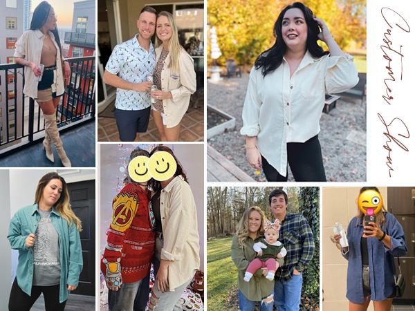 Plus Size Womens  Corduroy Shirt Long Sleeve Button Down Shirts Fall Blouses Tops Casual Jacket Shacket Loose Fit Womenswear#US 2025 Deals for You Days