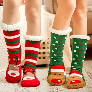 Winter Women's Christmas Floor Socks Thick Snow Socks Plush Coral Fleece Socks Home Sleep Socks Carpet Socks Leg Warmers
