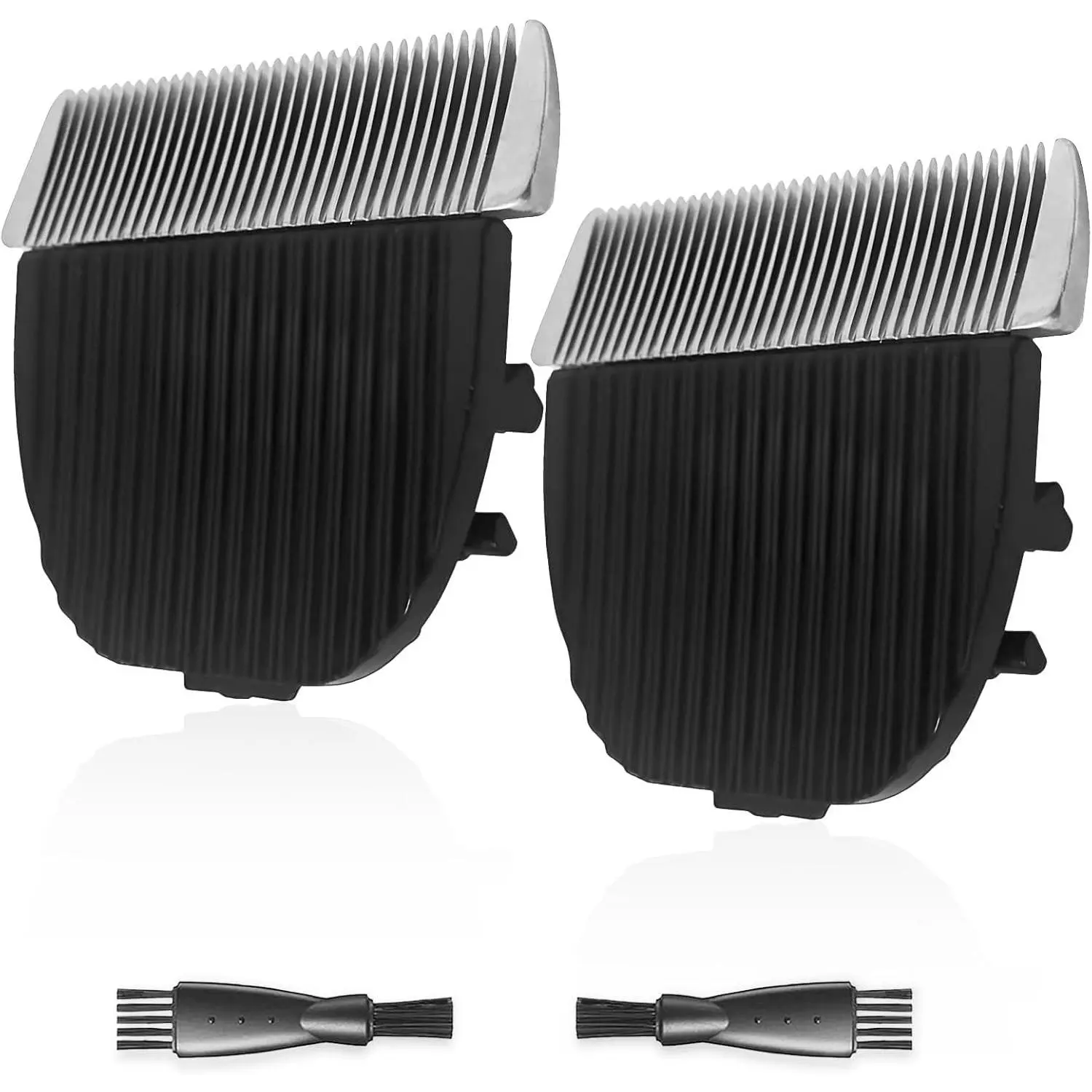 2 Pack Dog Grooming Replacement Blades for Dog Grooming Kit, Ceramic Edge for Smooth Cutting Compatible with Cat Clippers, 2 Cleaning Brush