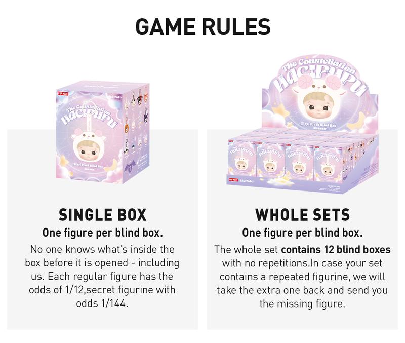 POP MART HACIPUPU The Constellation Series-Vinyl Plush, Blind Box, Mystery Box