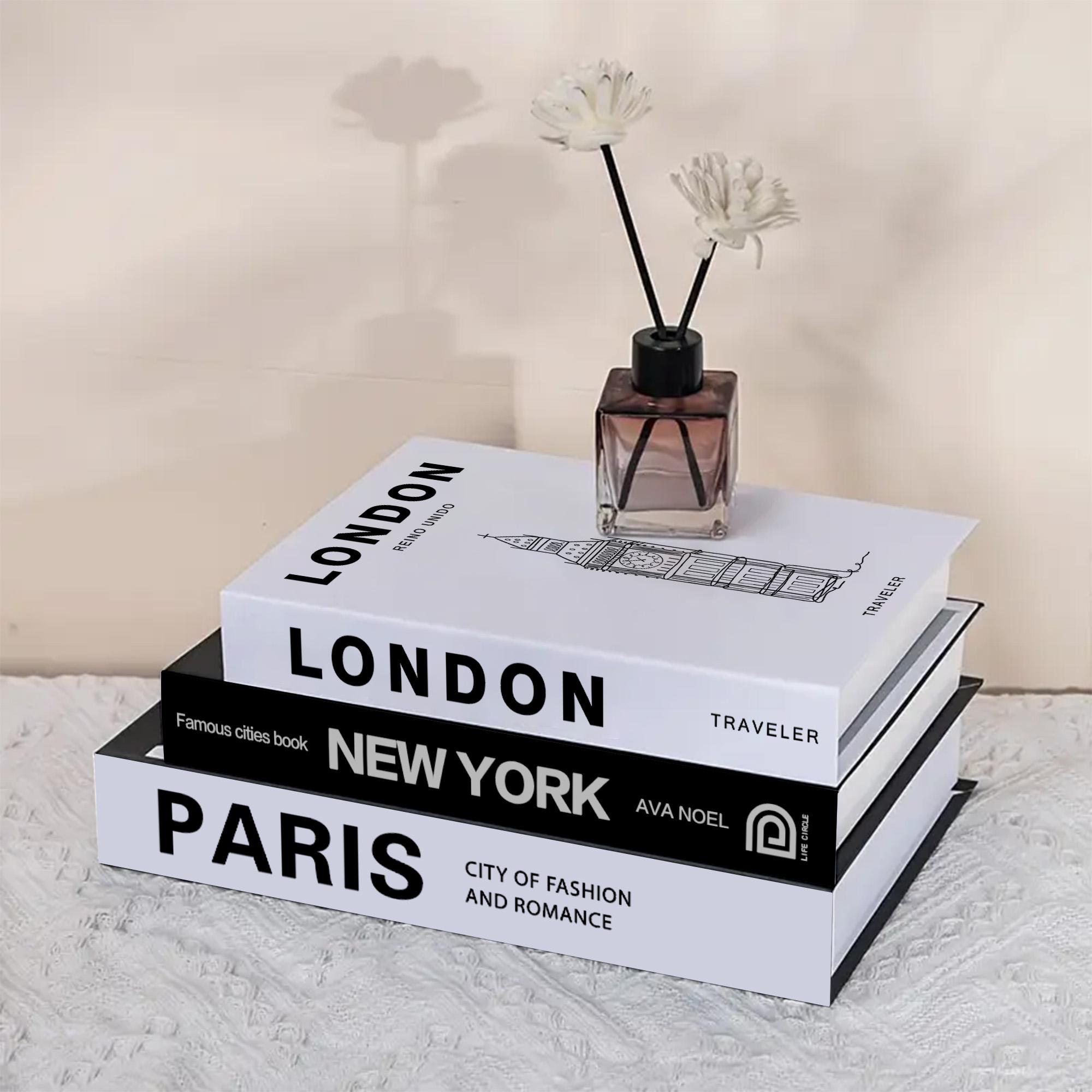 Beautiful Decorative Coffee Table Books, Fashionable Faux Fake Books for Home Bookshelf, Modern Room Decoration, Living Room Decor, Novelty Decor, Desk Decor, Stackable Props, Home Decor Products, Set of 3 #GLOBAL PICKS