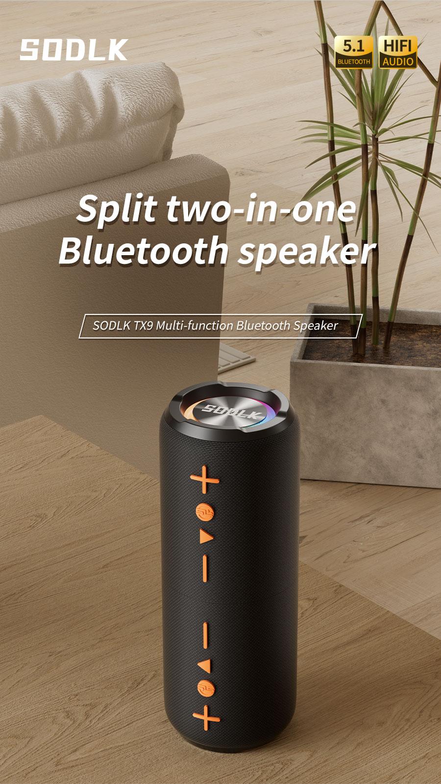 2 in 1 Bluetooth Speaker 20W High Volume Stereo IPX6 Waterproof 24 Hours Play Time Bluetooth V5.3 Connectable for Smartphones & More bluetooth speaker subwoofers Audio Magnetic SummerVibes