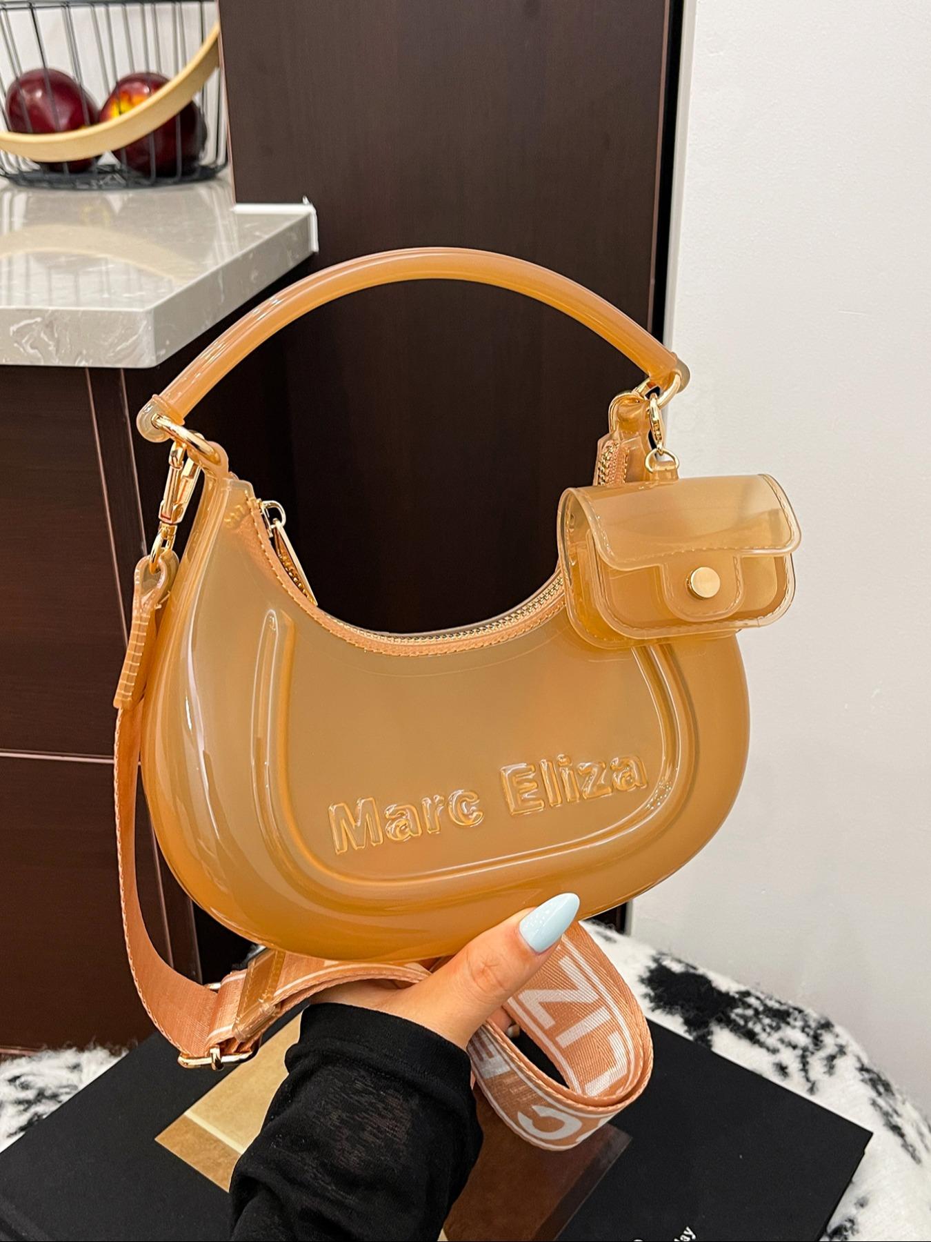 2026 New European and American Style Korean Version Unique Design High-End Crossbody Bag, Small Handbag, Transparent Shell Bag, Jelly Bag