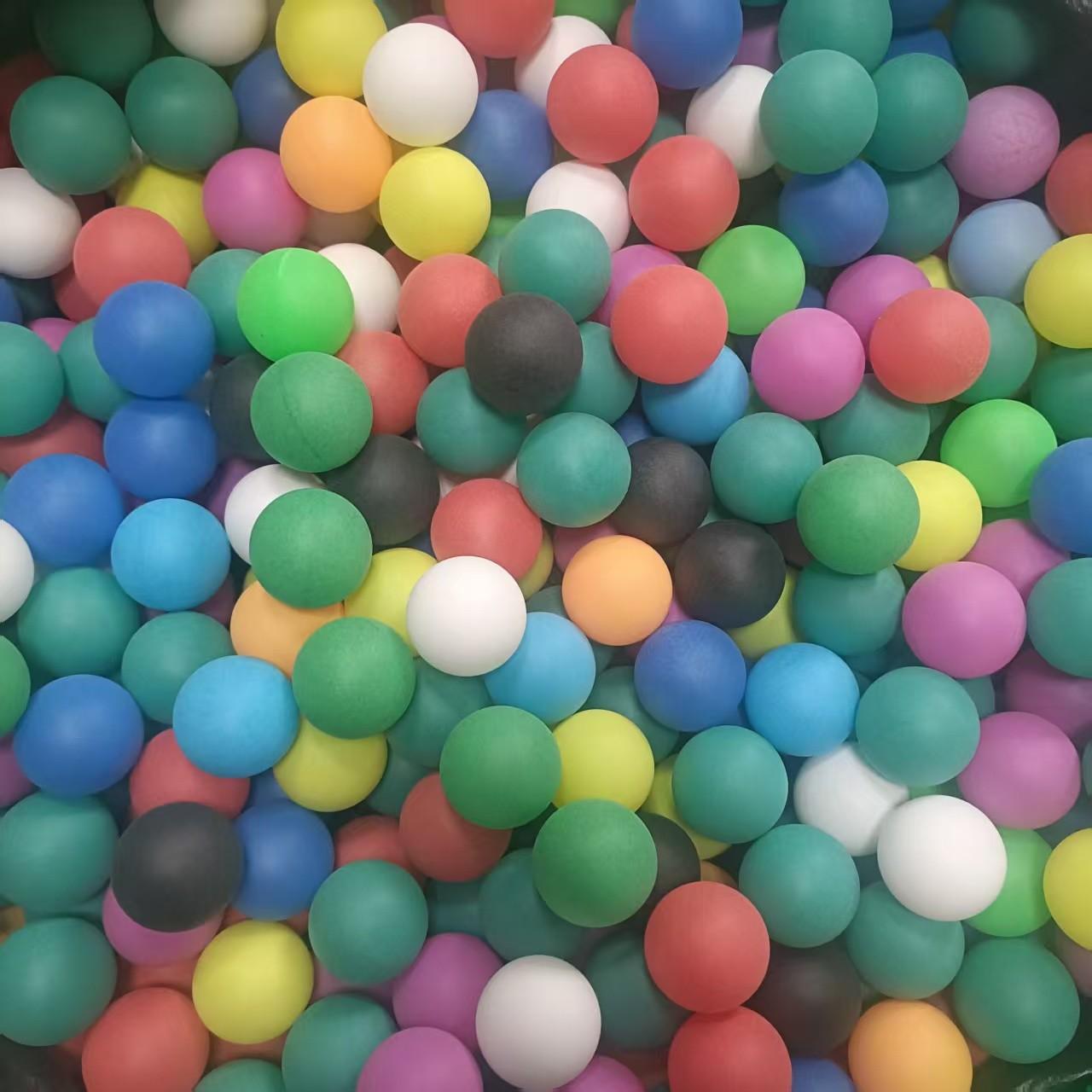 30 Colorful Matte Ping Pong Balls, Durable Elastic Plastic Balls for Christmas, Halloween Parties, Office Games, Fun Exercise
