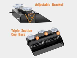 Nilight Strobe Lights Windshield Safety Flash Lights with Suction Cups Super Bright LED Lights Amber White Nilight Strobe Lights Windshield Safety Flash Lights with Suction Cups Super Bright LED Lights Amber White