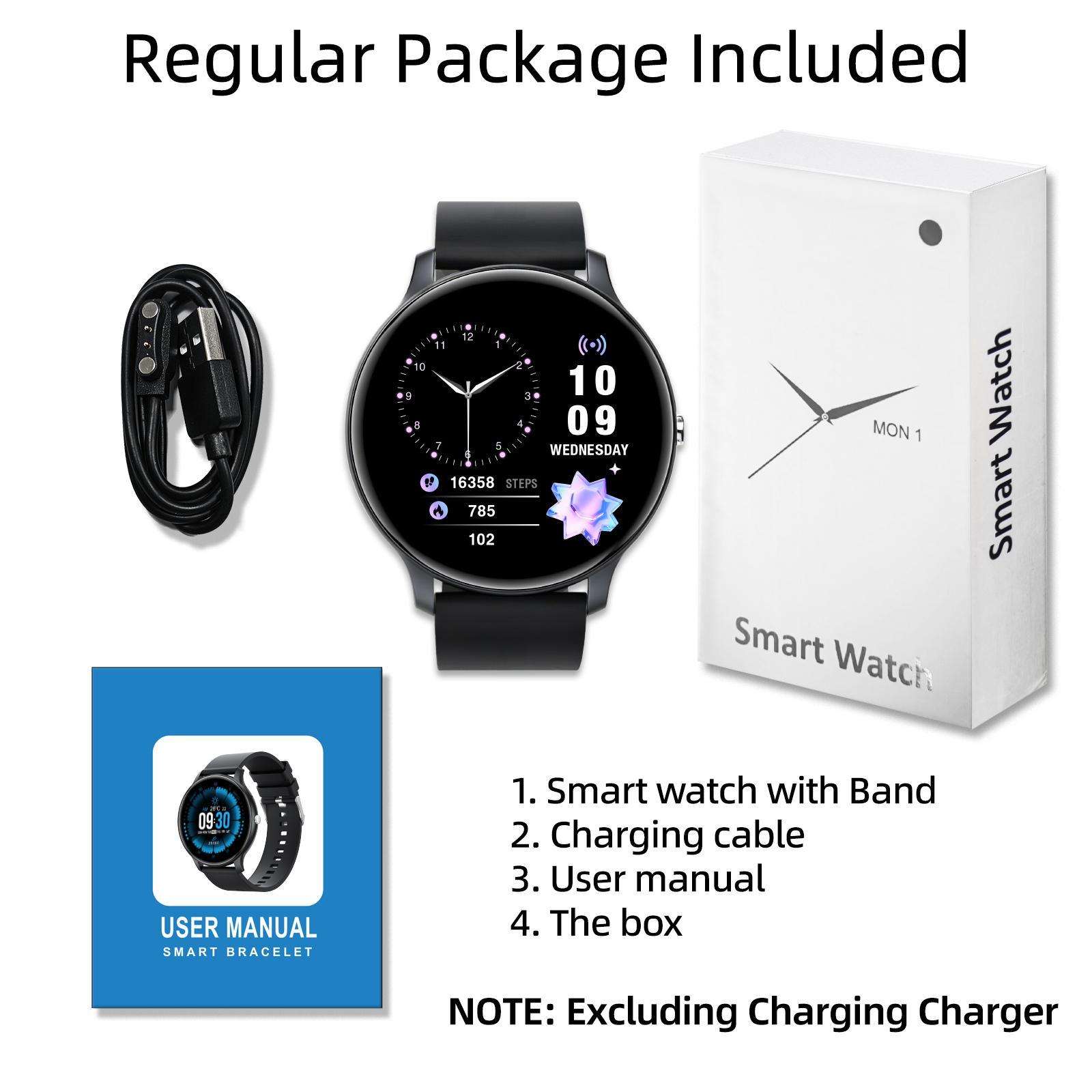 1pcs Smart Watch for Women Men, 1.46 Inch Full Screen, IP68 Waterproof, Multiple Exercise Modes, Wireless Calls, Pedometer, Perfect Gift, Waterproof Wearable Smartwatch, Waterproof Multifunctional Watch