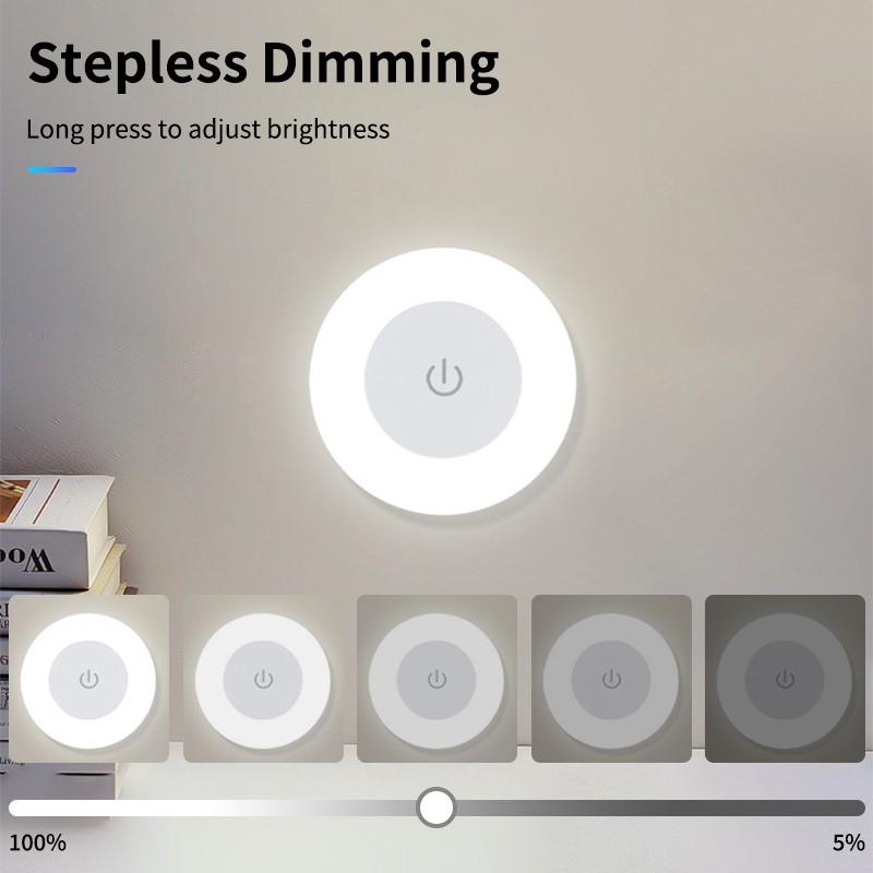 Adjustable Night Light Touch Sensor Bedside Lamp, Rechargeable LED Nightlight for Bedroom Living Room Nursery, Energy Saving Tabletop Design