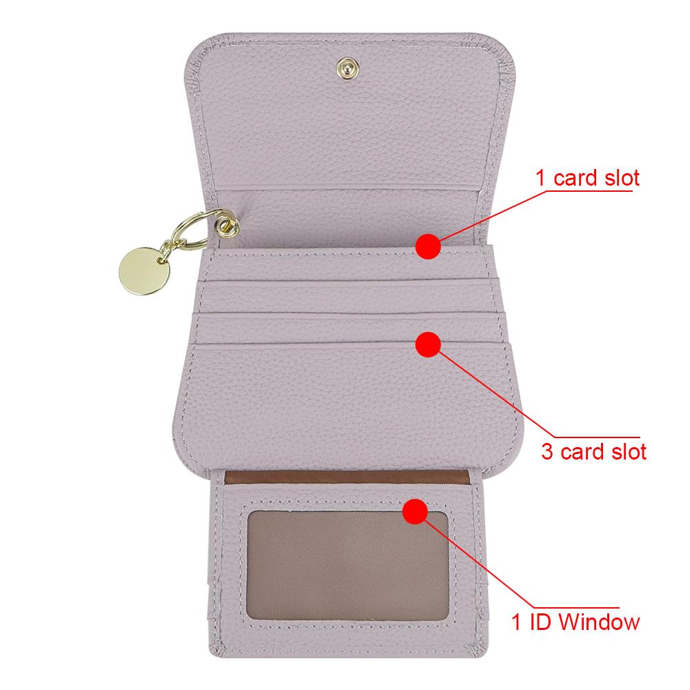Royal Bagger RFID Short Wallets for Women Genuine Cow Leather Fashion Card Holder with Key Ring Holders Clutch Slim Coin Purse 2443 SpringStatements