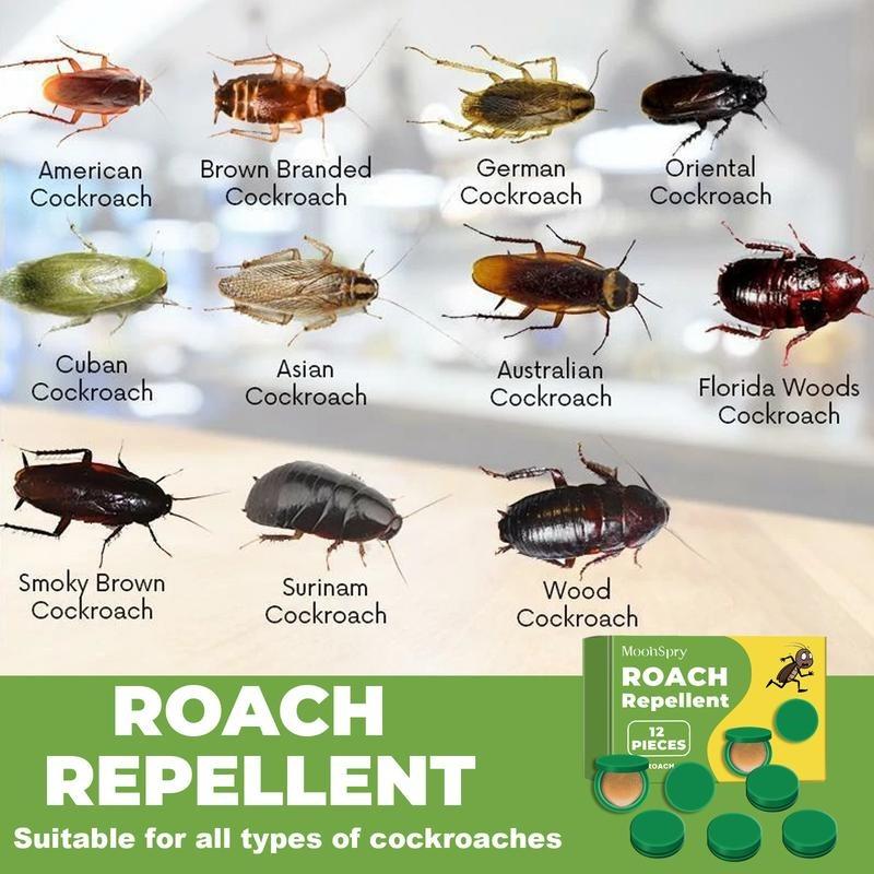 [4pcs]MoonSpry Roach Repellent, Domestic Dormitory Kitchen Powerful Cleaning Cockroach Exterminator Cockroach Gel Bait Pest Control Kit Rodent Repellent Pouches for Indoor & Outdoor Multi-Surface Microfiber Floor Mop roach killer indoor infestation