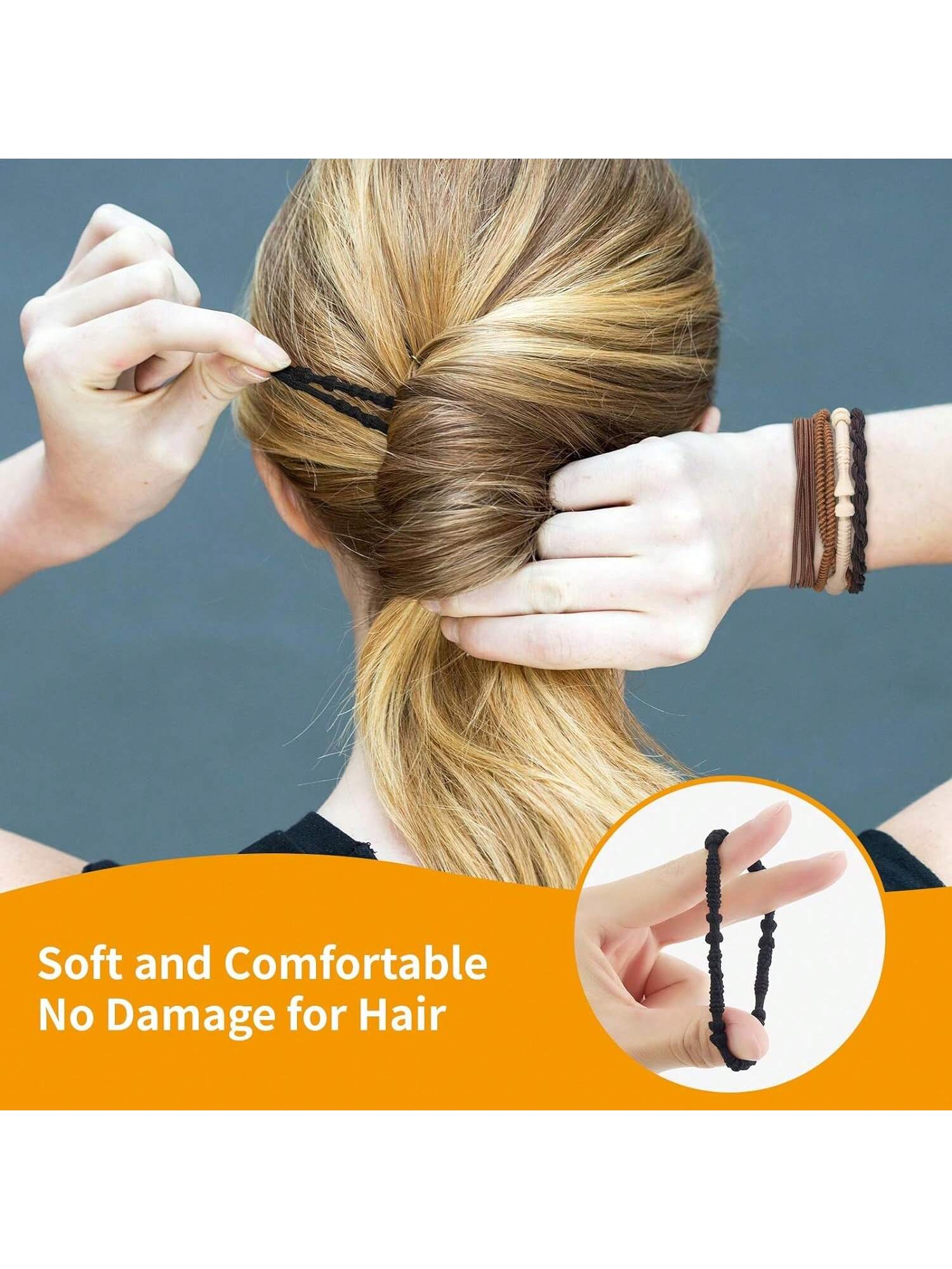 Boho 20pcs Women Bohemian Style Elastic Hair Ties & Bracelets, Multifunctional Soft Hair Ties, Various Styles Ponytail Holder,Dopamine Ponytail Holders Hair Elastics Hair Rubber Bands Scrunchies Hair Rope, Hair Bobbles