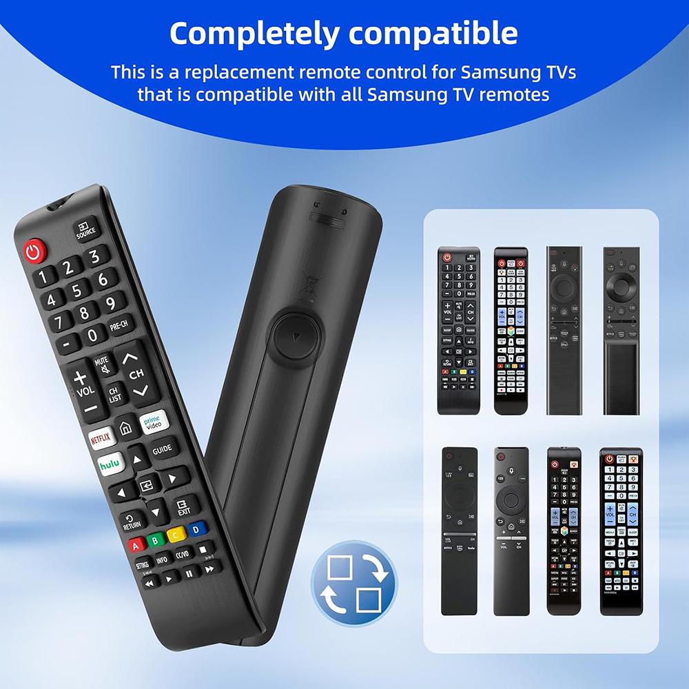 Universal Replacement for All Samsung Smart TV Remote,BN59-01315A Remote Control Replacement for Samsung-Smart-TV-Remote, for All Samsung LED QLED LCD 6/7/8/9 Series 4K UHD HDTV HDR Flat Curved Smart TV, with Netflix, Prime Video and Hulu Button