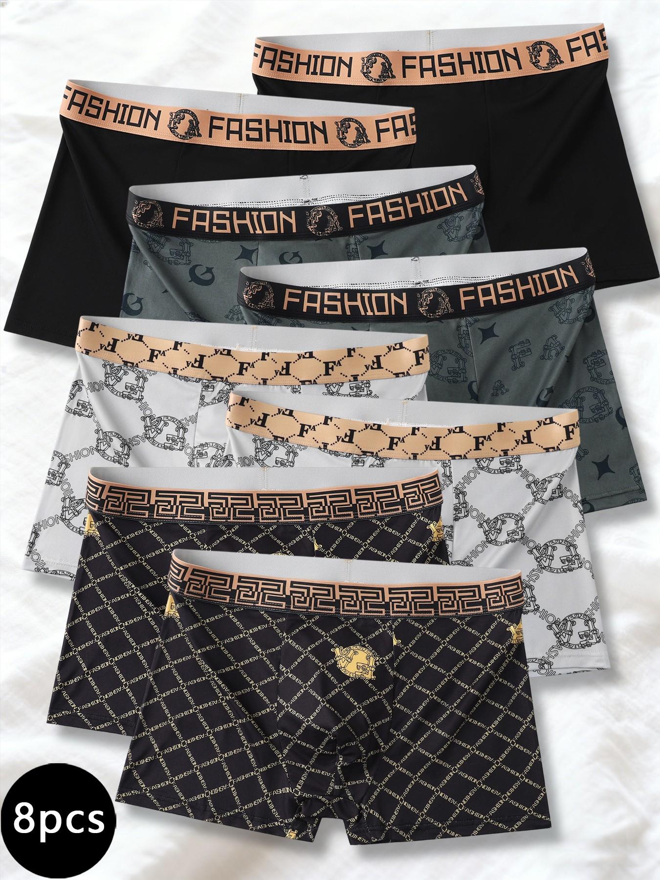 Light luxury business-style men's underwear, featuring a fashionable letter waistband design, a must-have for stylish men