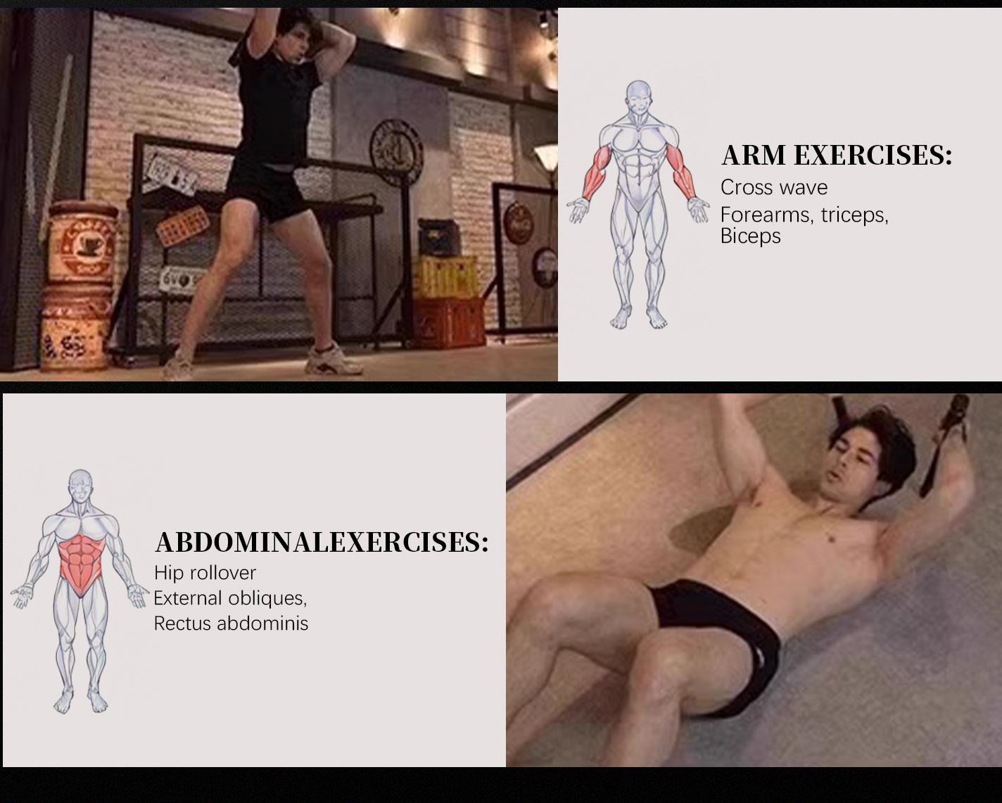 Soulyis Cordless Battle Ropes for Home Gym - Cordless Training Rope Fitness Equipment for Men & Women, Weighted Workout Ropes for HIIT, No-Jump Full-Body Exercise,  Ideal for Fitness Enthusiasts Workout Equipment Training Equipment & Festival Gift