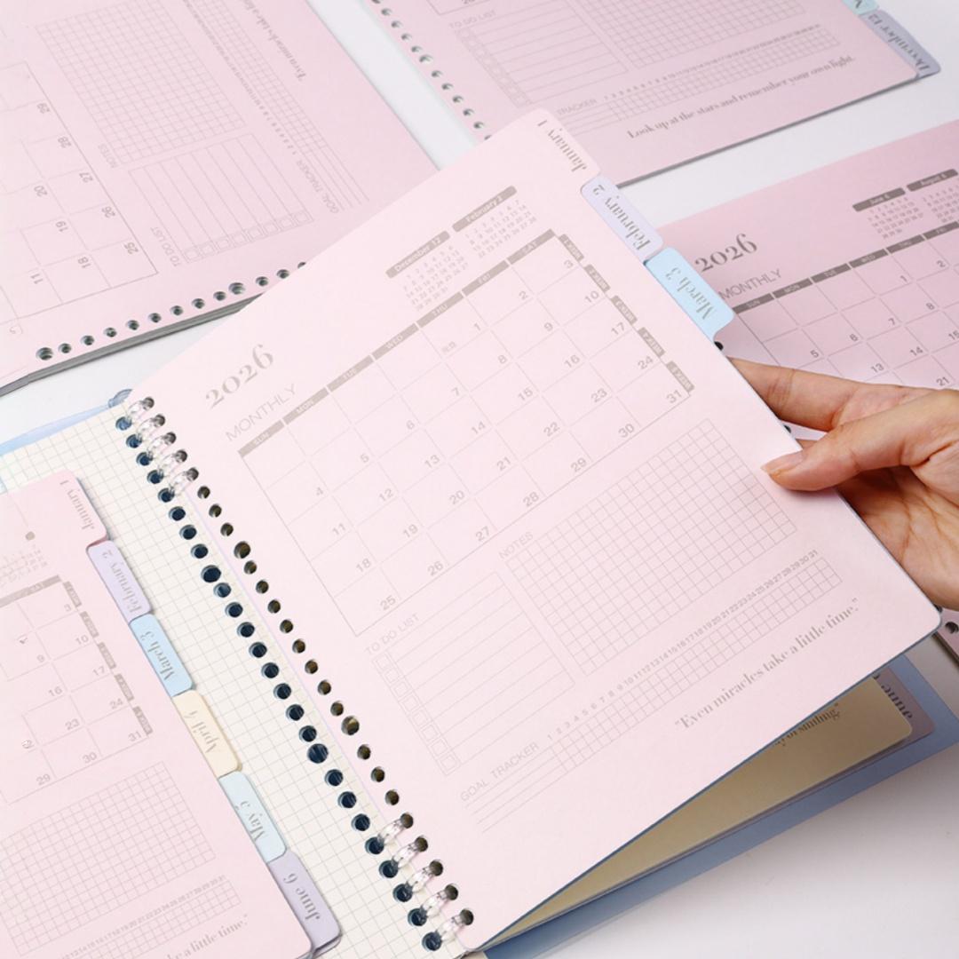 13pcs 2026 Calendar Planner Refills, Candy Color Dividers, A4/a5/b5 ...