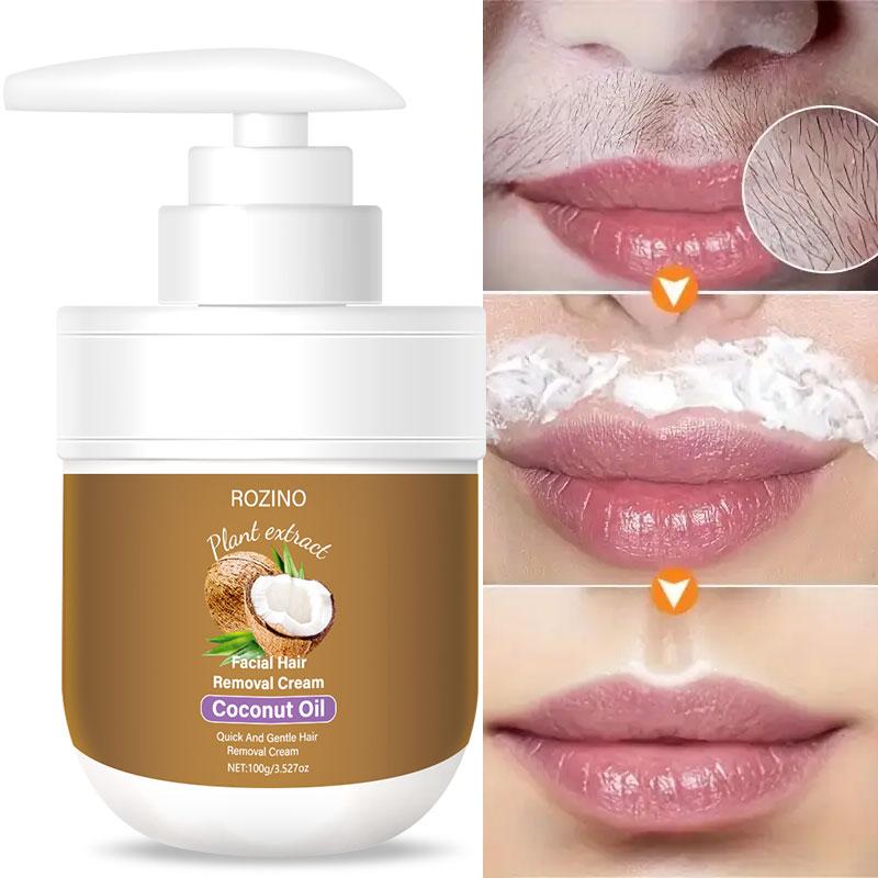 ROZINO Plant Extract Facial Hair Removal Cream with Coconut Oil for Effective Hair Removal ROZINO Plant Extract Facial Hair Removal Cream with Coconut Oil for Effective Hair Removal