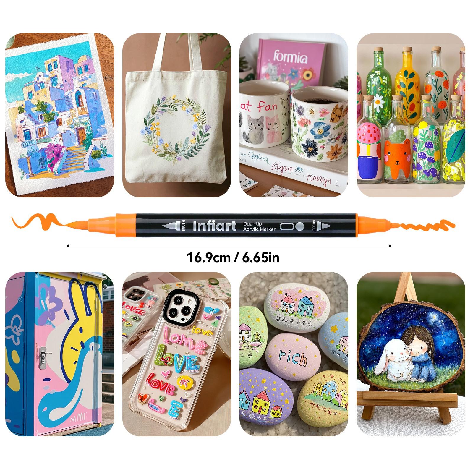 Dual-Ended Marker Pen Set, Multiple Sizes, Non-Transparent Layering, CD Cloth Bag, Watercolor Pens, DIY Hand Drawing, Graffiti Pens