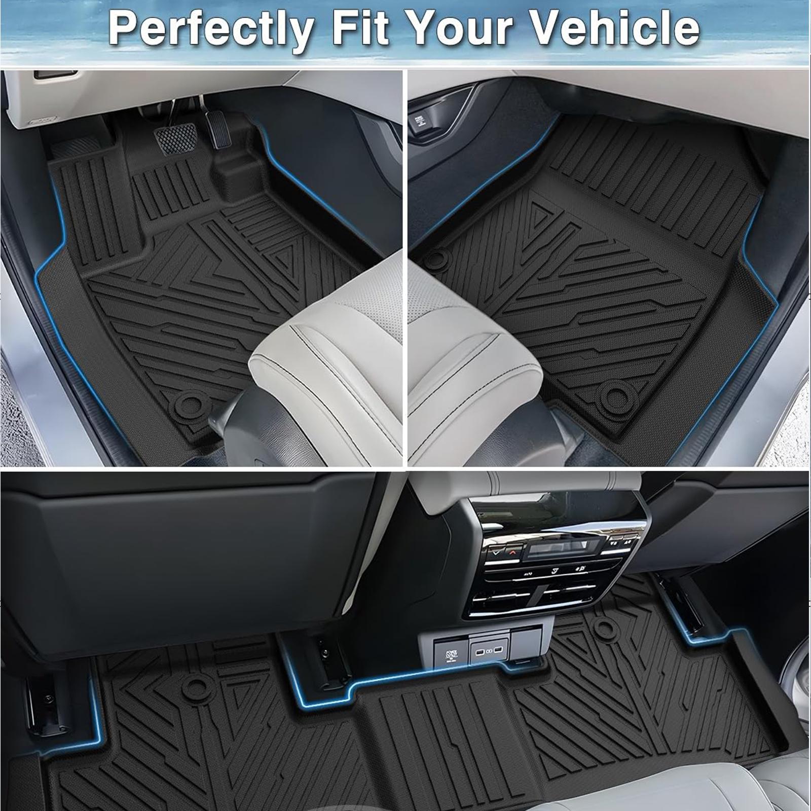 Canvcle Custom Fit Floor Mats & Trunk Mat for Jeep Compass 2017-2025 TPE Odorless All Weather Cargo Liners with Backrest Mat Anti-Slip Design Eco-Friendly Safe Materials Truck Accessories