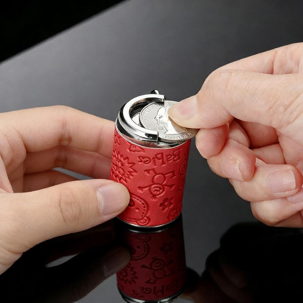 Mini Coin Bank 2-in-1 Fidget Stress Relief & Portable Coin Storage Loose Change Holder Secure Snap Closure Keychain Perfect for Daily Carry Satisfying Coin Drop Feel Piggy Bank