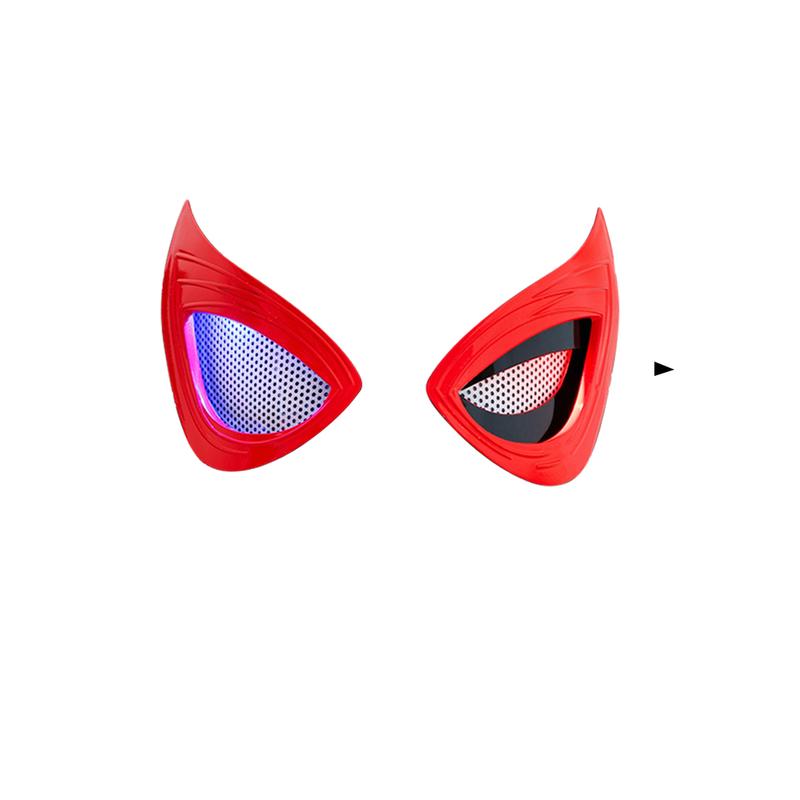 Cool Hero Mask - Remote Control Skin-friendly Red & Blue Lights - Perfect for Cosplay, Halloween, Festivals, Parties - 26cm x 19cm x 11cm - Plastic Material