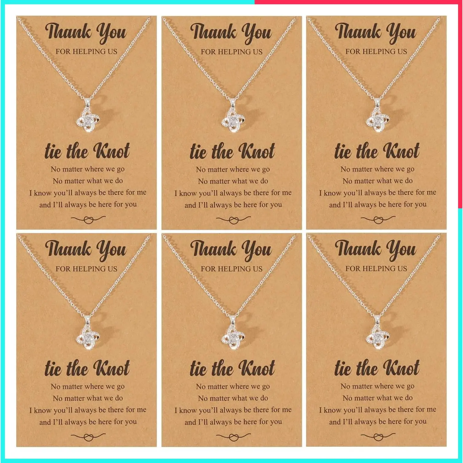 Bridesmaid Proposal Necklaces for 2/4/6/8, Bridal Party Gift Set, Bridesmaid Dress Jewelry Accessories