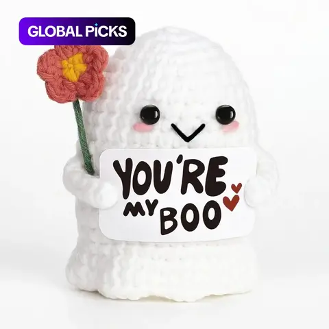 【Black Friday】“You're My Boo” Crochet Ghost, Romantic Anniversary Gift for Couples, Soft Stuffed Toy for Mother's Day, Valentine's Day, Birthdays, and Halloween #GLOBAL PICKS
