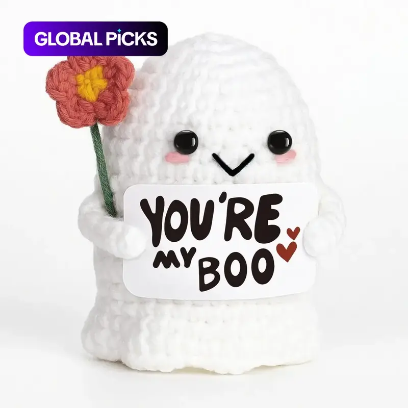 【Black Friday】“You're My Boo” Crochet Ghost, Romantic Anniversary Gift for Couples, Soft Stuffed Toy for Mother's Day, Valentine's Day, Birthdays, and Halloween #GLOBAL PICKS