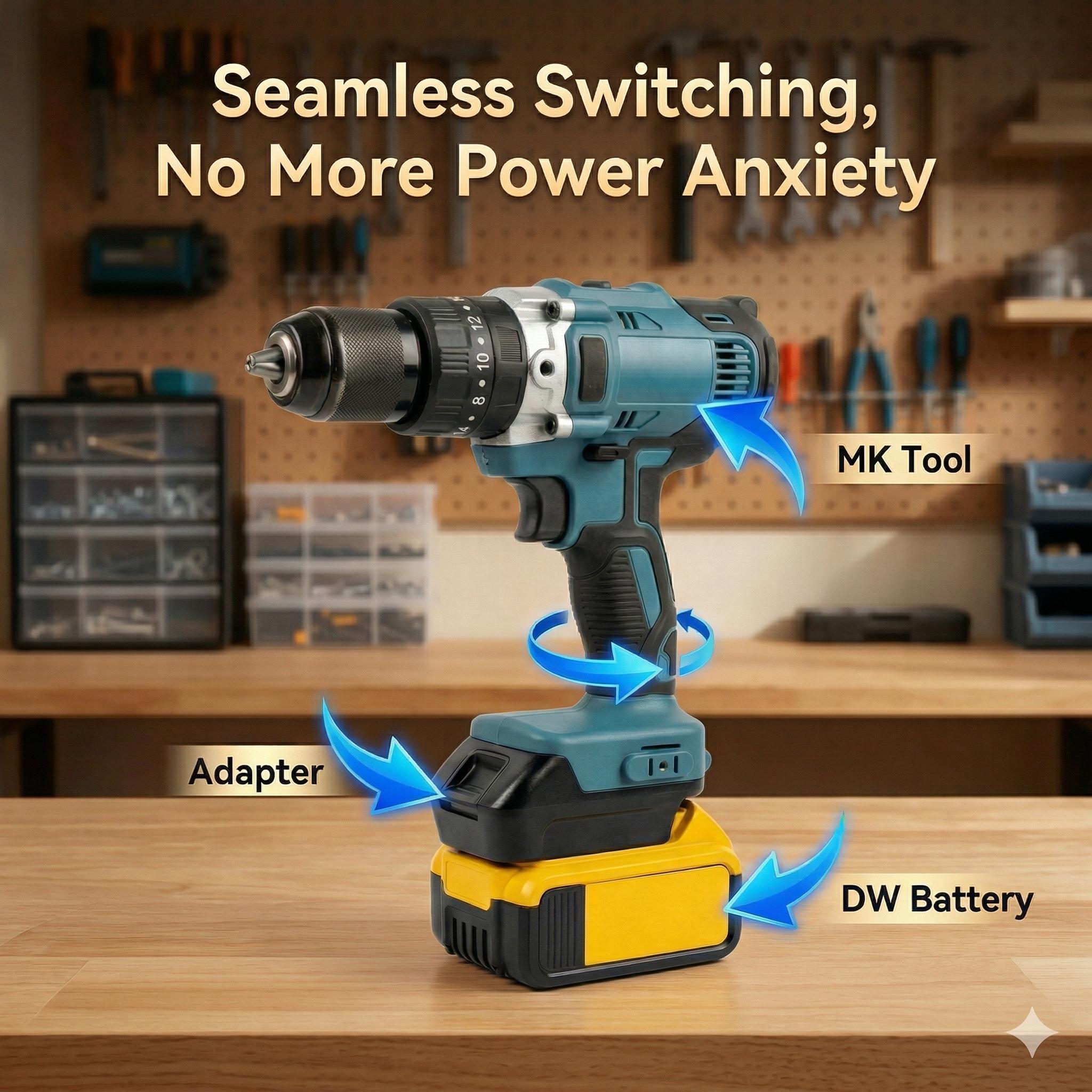 Dm18m Adapter for Dewalt Milwaukee 18v Battery, Compatible with Makita Tools, Universal Tool Converter, Essential for Power Tool Users