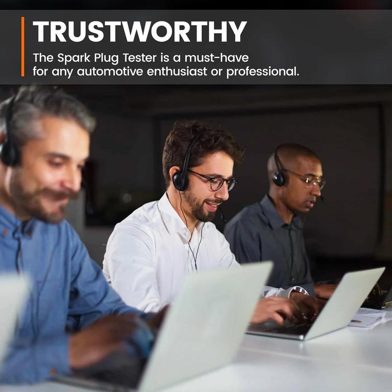 ANCEL SP02 Spark Plug Tester, Double Hole Testing 110V-240V 12V Car Spark Plug Detector with Protective Cover, 0–6000 RPM Adjustable Working Frequency, Automotive  Ignition Analyzer Diagnostic Tool