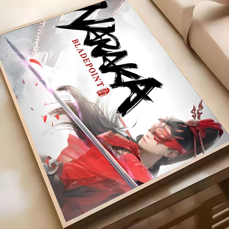 Martial arts Action game N-Naraka Bladepoint Poster Wall Prints for Living Room Bedroom Office Home Decoration Gift decoration for bedroom bar parlor home decor gift fade-Resistant, Non-sticky, vibrant  Anime Movie Wall print poster