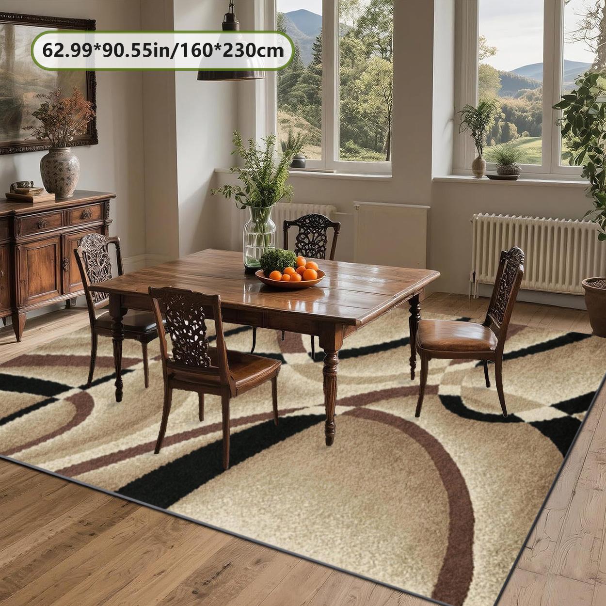 Velvet soft and comfortable patterned printed carpet, suitable for multiple scenarios, Living Room Rug, available in various sizes, soft and non-shedding, Abstract Area Rugs, Decorative Rug