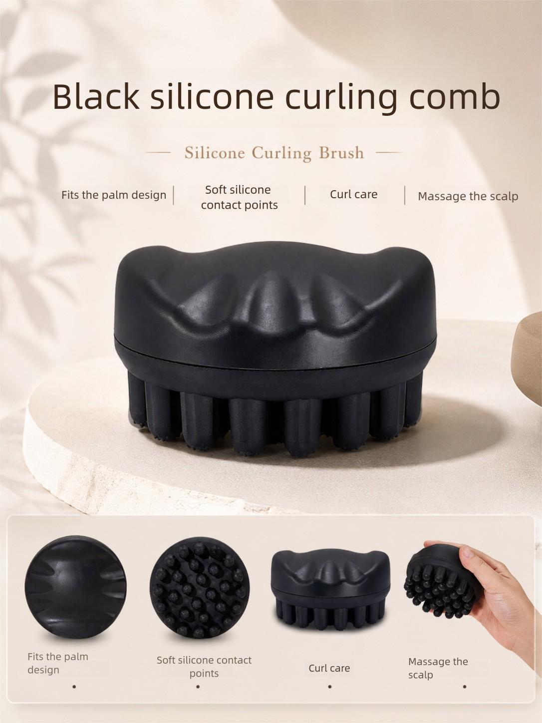 Silicone Curl Brush, Portable Dreadlocks Comb, Afro Twist Styling Brush for Natural Curly Hair