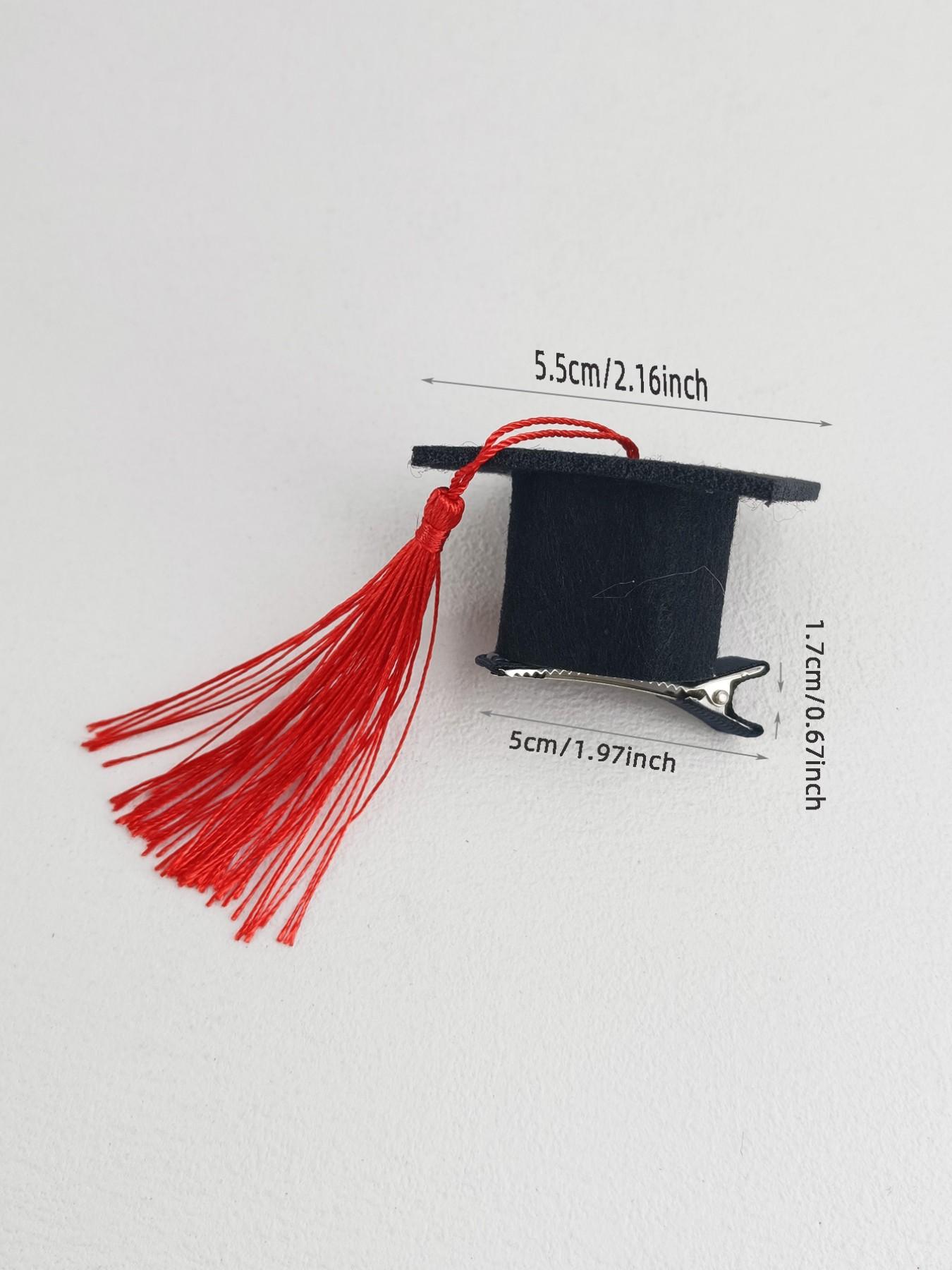 2pcs Bachelor Hat Hair Clips, Cute Small Hair Accessories, Graduation Season Headwear, Perfect Graduation Gifts