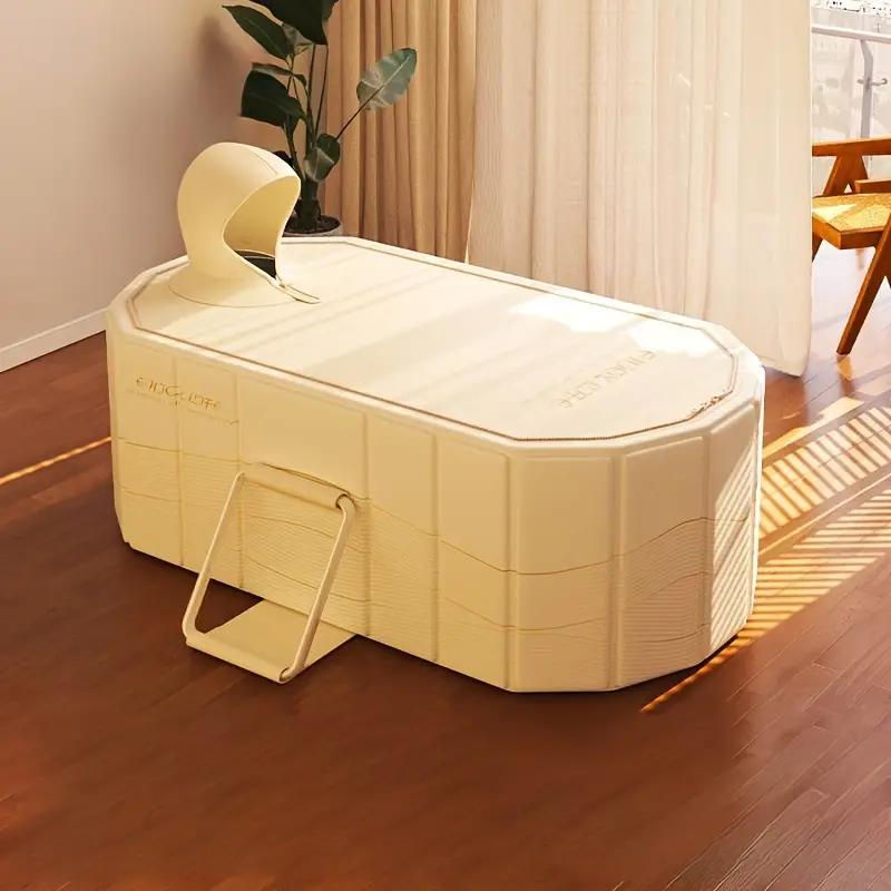 Portable insulated bathtub, Ice Bath Tub for Athletes, Inflation-free bathtub for shower, Ice Plunge Tub with Cover, Baths at Home & Outdoor