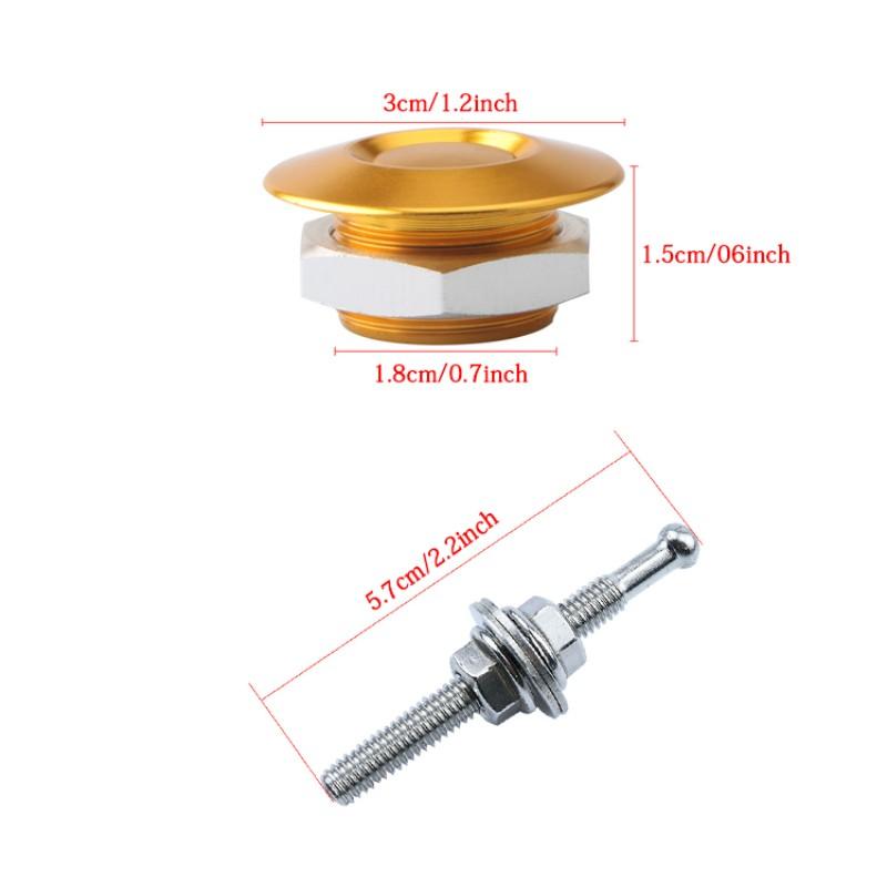 4pcs Universal Aluminum Push Button Billet Quick Release Car Front Bumper Hood Pin Engine Bonnet Lock Latch Clip Body Kit