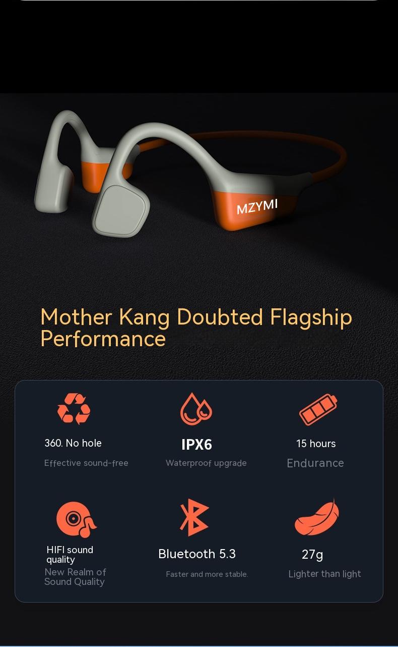 MZYMI i18pro Bone Conduction Headphones Wireless V6.0 Open-Fit Ear Clip with Microphone 12 Hours Battery Life IPX6 Water Resistant Sports Headset for Running Fitness Cycling #TikTokShopBlackFriday