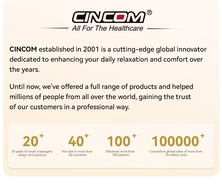 [Plus Model] CINCOM New Hand Massager, Cordless Finger Soother with Gentle Warmth, Customizable Comfort Settings, Easy-to-Read Display, Rechargeable, Perfect for Relaxation, Ideal Gift for Loved Ones