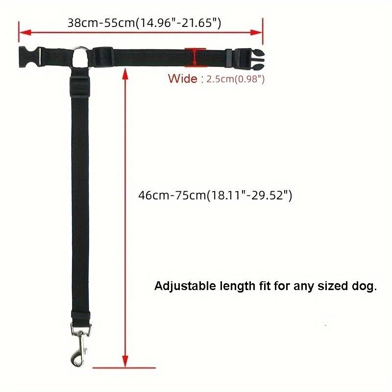 1Pc Adjustable Pet Car Safety Belt, 2-in-1 Nylon Leash Strap with Rear Seat Safety Harness for Dog Cat Travel