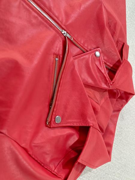 Women's Biker Style PU Leather Jacket, Short Design, Waistline Enhancer, All Seasons Wear, Fitted Fit, Plain Pattern