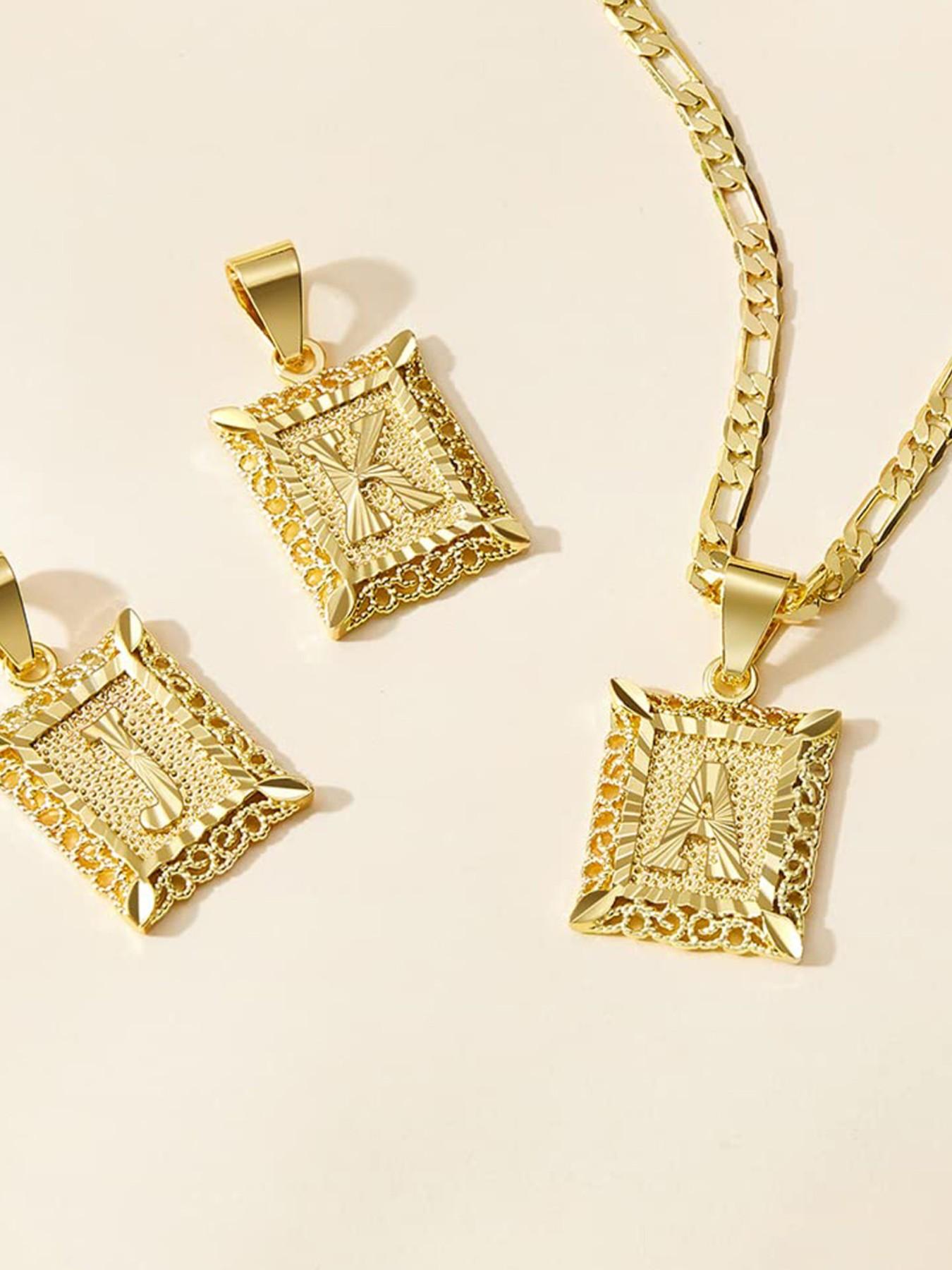 Initial Letter Pendant Necklace, Unisex Initial Jewelry, Unique Gift for Graduation, Fashionable Statement Piece, A-Z Letters Available