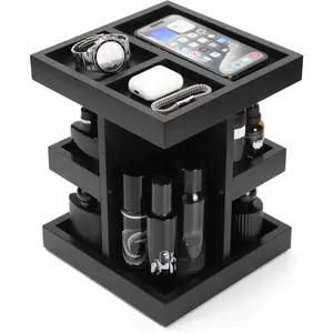 Gift for Men,Mens Organizer,Cologne Stand with Rotate,Mens Accessory Organizers or Valet Tray,Birthday Gift for Dad,Husband,Boyfriend,Anniversary Idea for Him,Watch,Perfume Holder,Fathers Day Gift