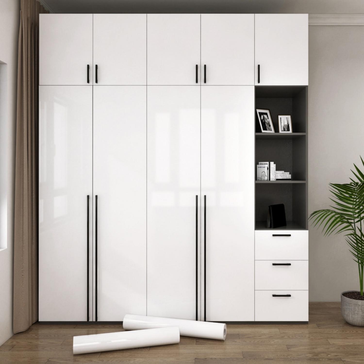 Self-Adhesive Marble Vinyl Wallpaper Roll, Thick Waterproof Oilproof Home Protection, Removable Decor for Living Room Kitchen