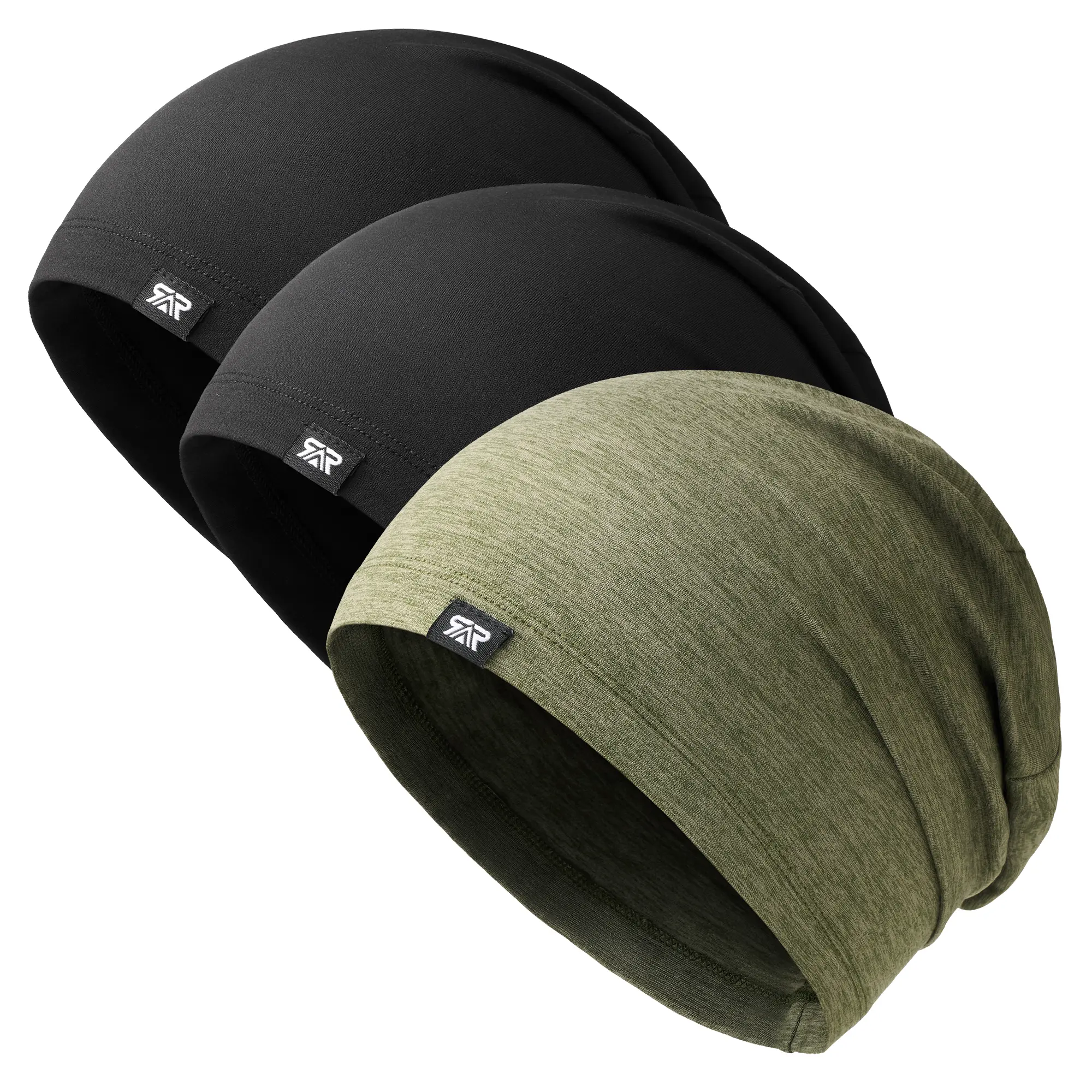 2 black + gray-green