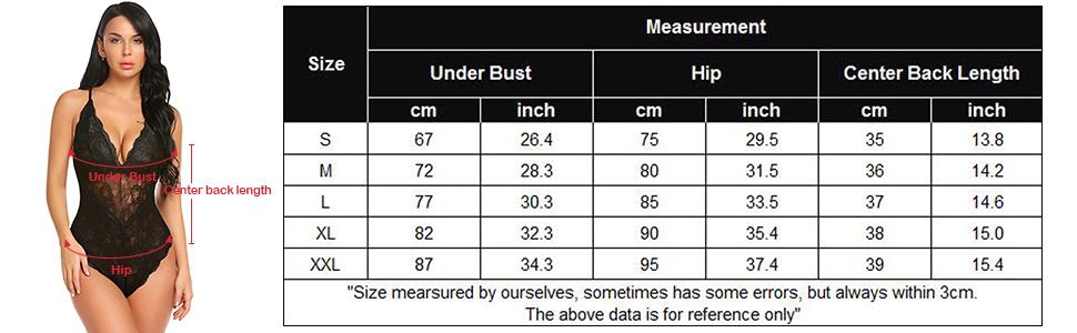 Avidlove Women Snap Crotch Lingerie Lace Bodysuit  V One Piece Lace