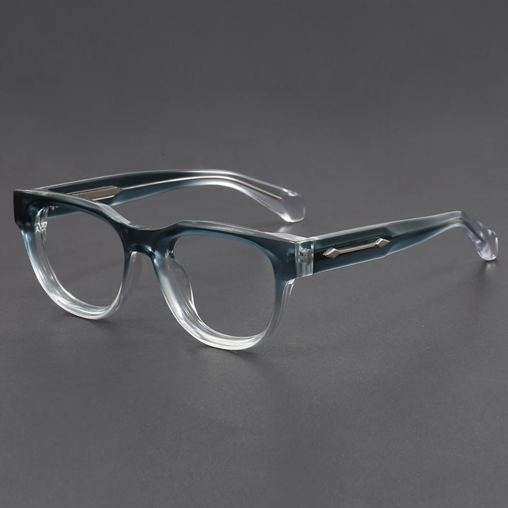 Square Frame Fashion Glasses Arrow Shaped Inlay Decor on Temple Luxury Style Unisex Statement Eyewear for Trendy Outfits