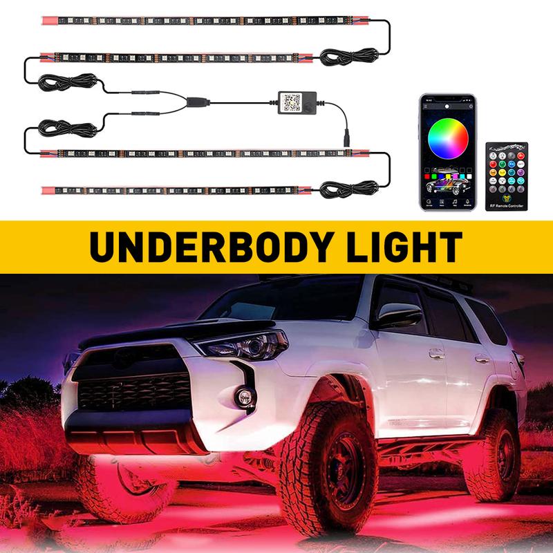 AUXITO RGB LED Strip Under Car Tube Underglow Underbody System Neon Light Lamp Kit AUXITO RGB LED Strip Under Car Tube Underglow Underbody System Neon Light Lamp Kit